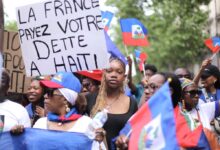 France haiti peace demonstration paris