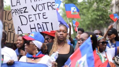 France haiti peace demonstration paris
