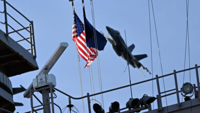 Aircraft carrier USS Gerald R. Ford in the North Sea