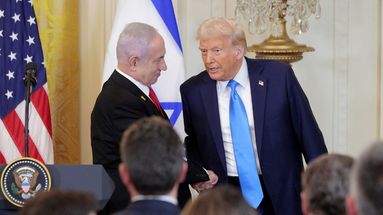 President Trump Meets With Visiting Israeli PM Netanyahu At The White House